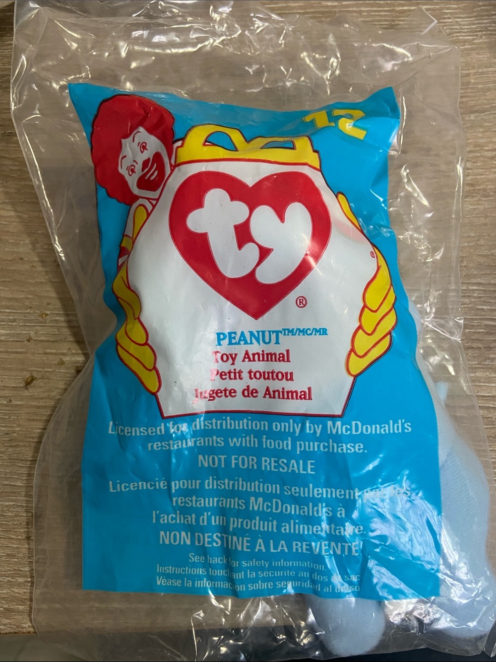 1998 McDonald’s Ty Babies #12 Peanut Sealed Vintage